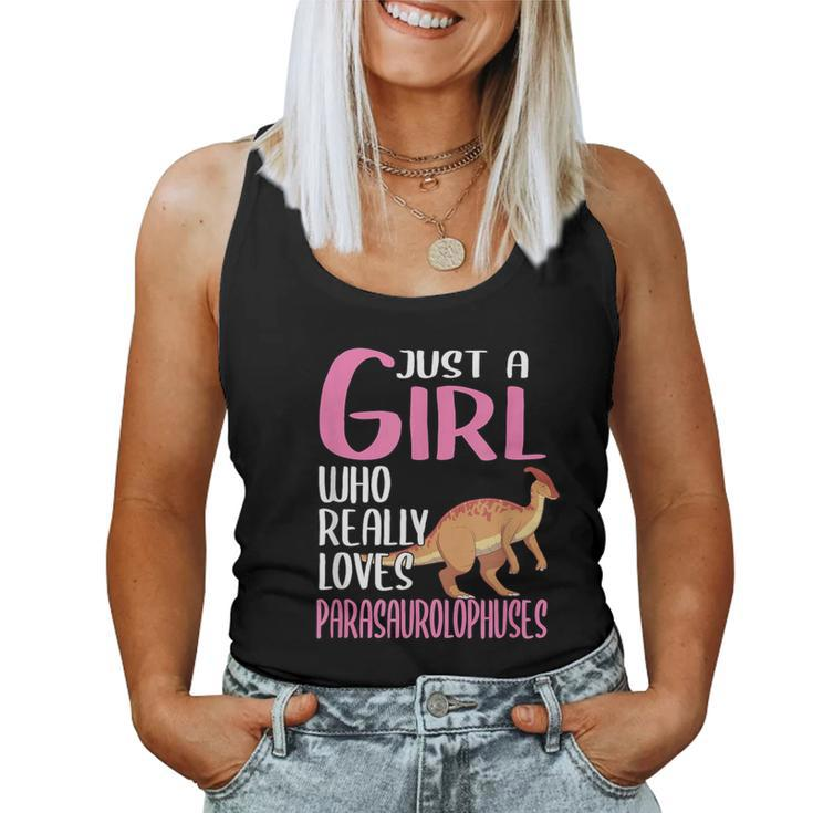 Dino Just A Girl Who Really Loves Parasaurolophuses Women Tank Top