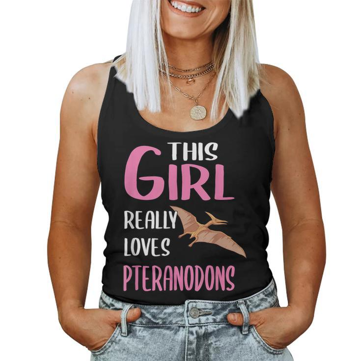 Dinosaurs This Girl Really Loves Pteranodons Women Tank Top
