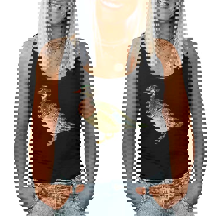 Duck Cute Wood Duck Vintage Duck Graphic Women Tank Top