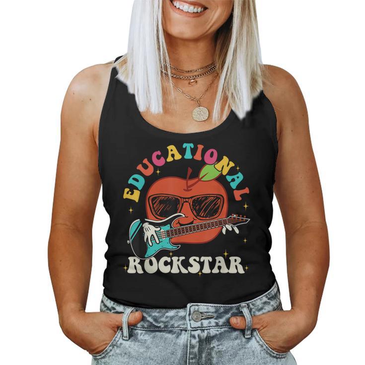 Educational Rockstars Teacher Squad Back To School Hippie Women Tank Top