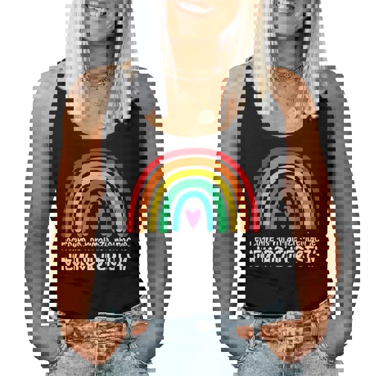 Embrace Neurodiversity Rainbow Autism Awareness Women Tank Top