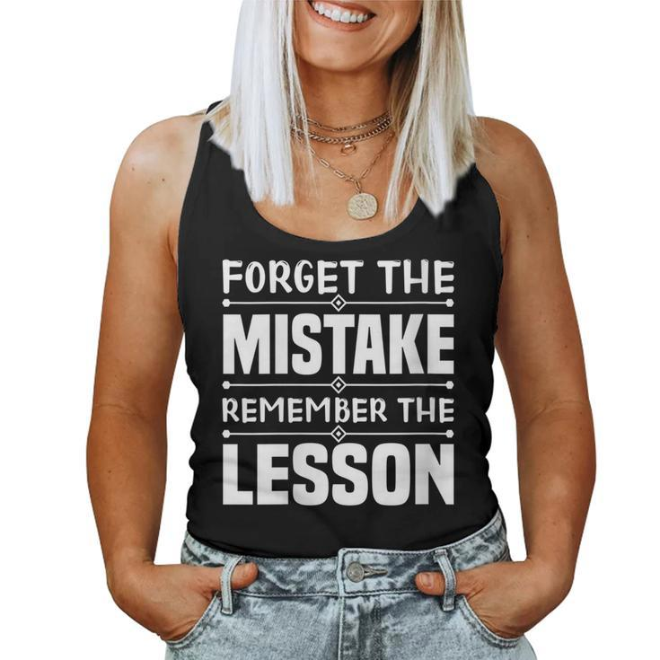Entrepreneur - Forget The Mistake Remember The Lesson Women Tank Top