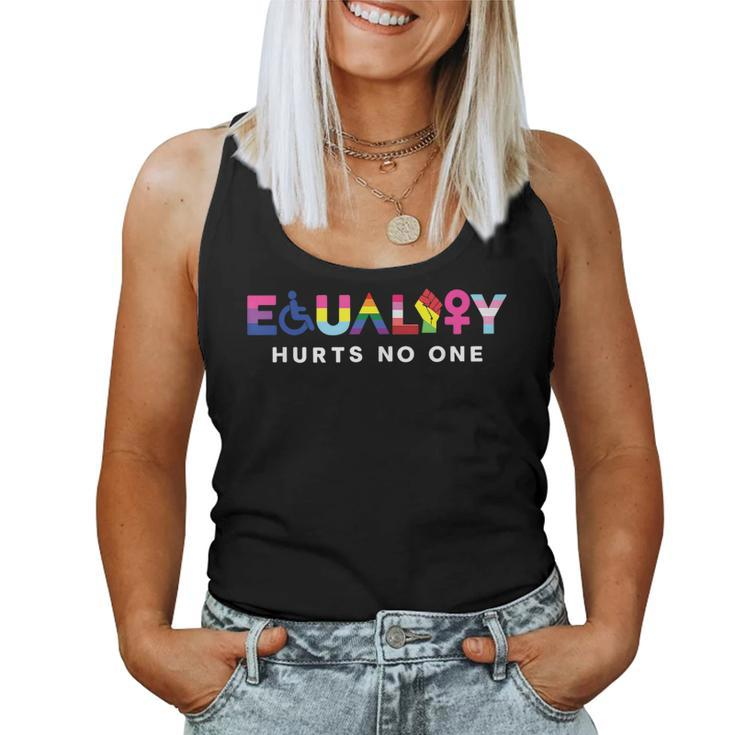 Equality Hurts No One Lgbt Gay Lesbian Pride Rainbow Support Women Tank Top