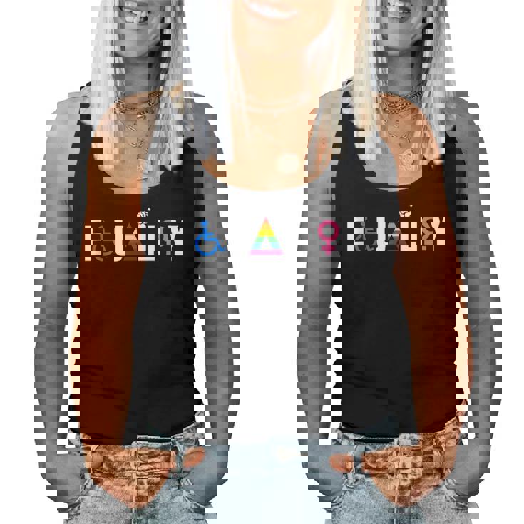 Equality Lgbt Flag Gay Pride Month Lgbtq Rainbow Women Tank Top
