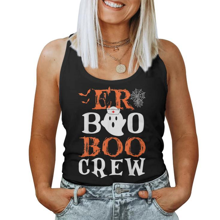 Er Boo Boo Crew Cute Ghost Nurse Halloween Costume Nursing Women Tank Top