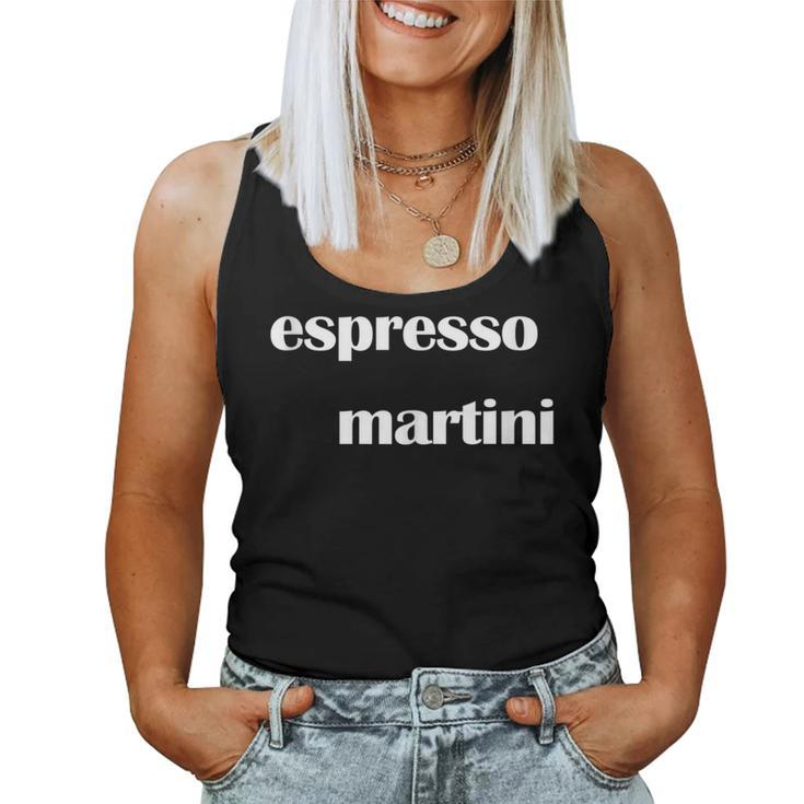 Espresso Martini Cold Coffee Flavored Cocktail Women Tank Top