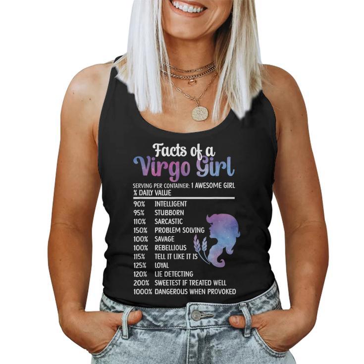 Facts Of A Virgo Girl Virgo Zodiac Sign Virgo Horoscope Women Tank Top Weekend Graphic