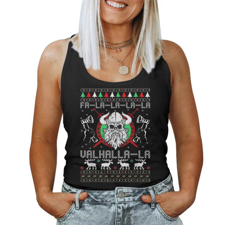 Falalala Valhalla La Ugly Christmas Sweaters Women Tank Top
