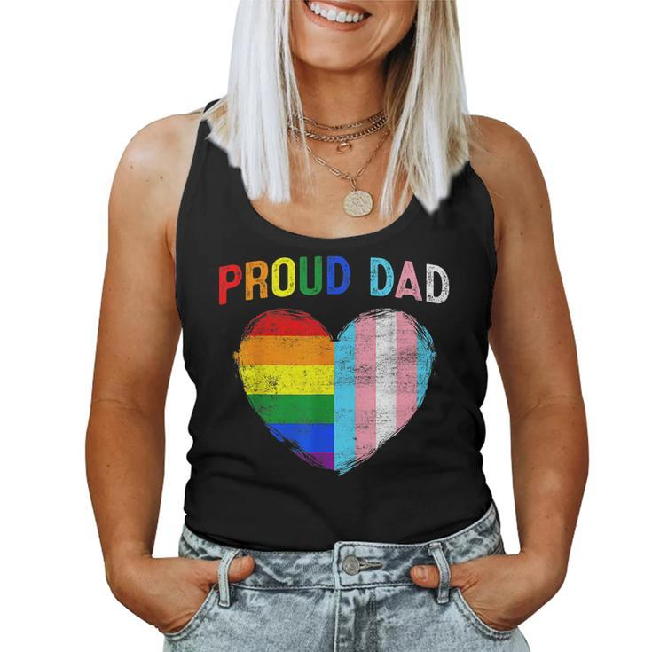 Fathers Day Proud Dad Transgender Gay Rainbow Lgbt Women Tank Top