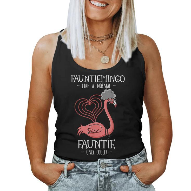Fauntiemingo Fauntie Flamingo Lover Auntie Aunty Tita Tia Flamingo Women Tank Top