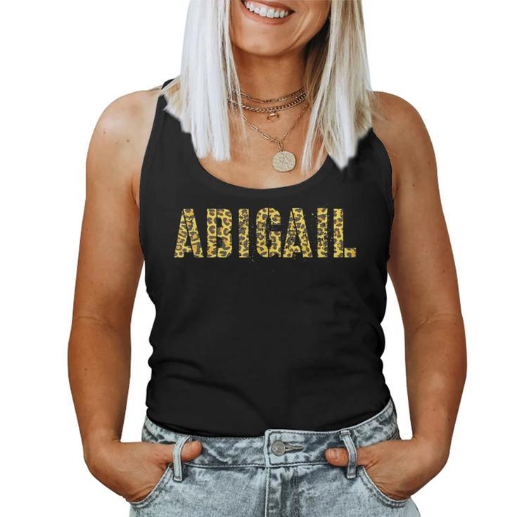 First Name Abigail Leopard Print Girl Cheetah Sister Mom Women Tank Top