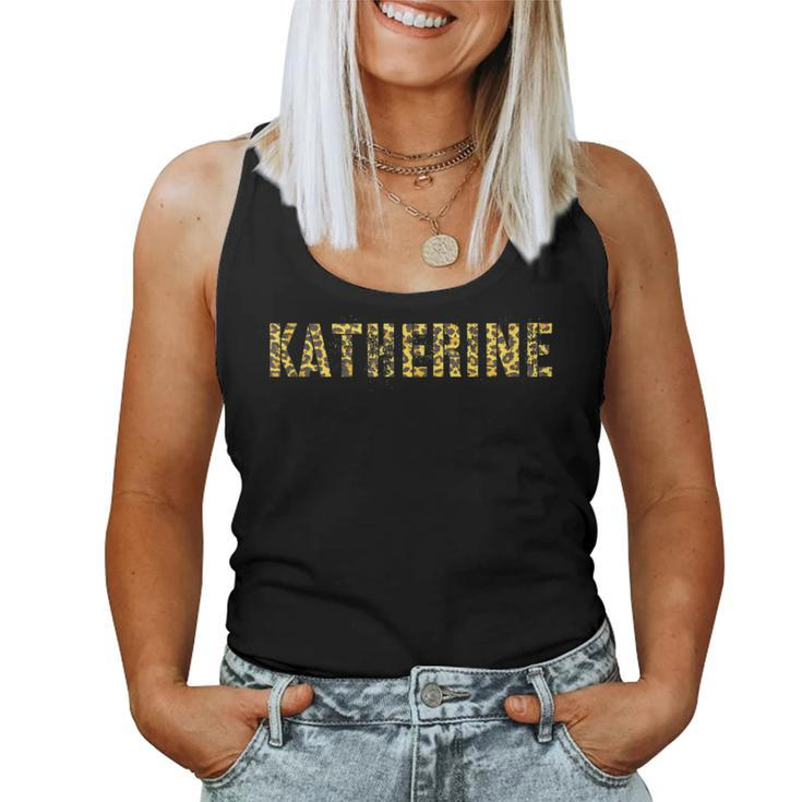 First Name Katherine Leopard Print Girl Cheetah Sister Mom Women Tank Top