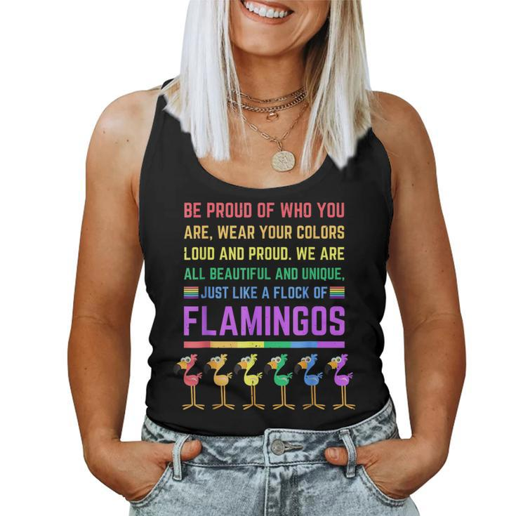 Flamingo Lgbtq Lover Fun Rainbow Gay Lesbian Pride Women Tank Top