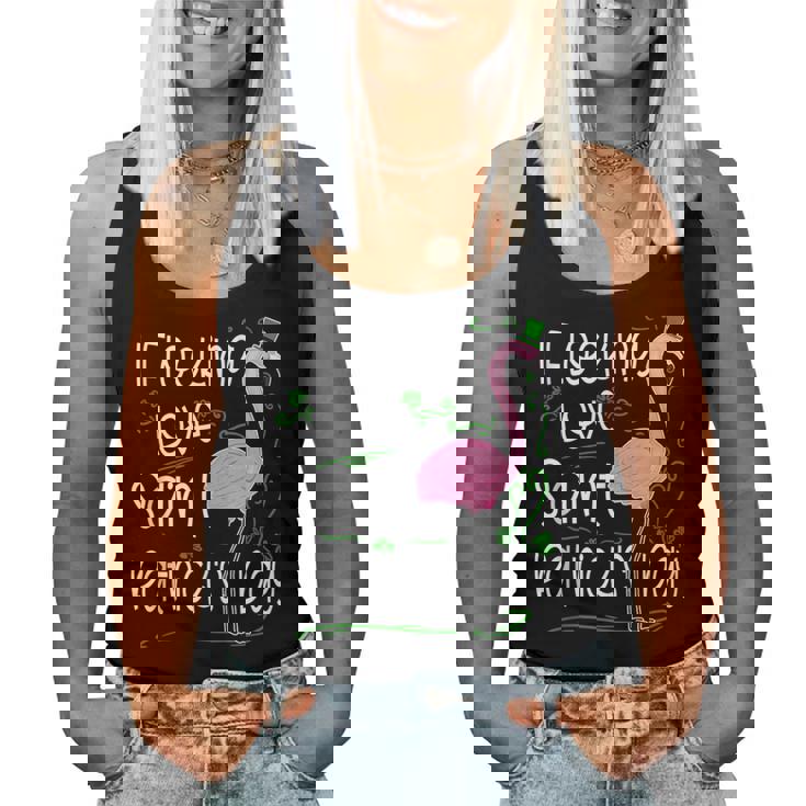 Flocking Love St Patricks Day Flamingo Saint Paddys Women Tank Top