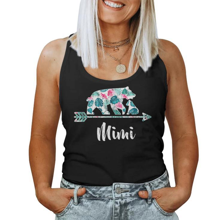 Floral Mimi Bear Matching Family Buffalo Pajama Women Tank Top