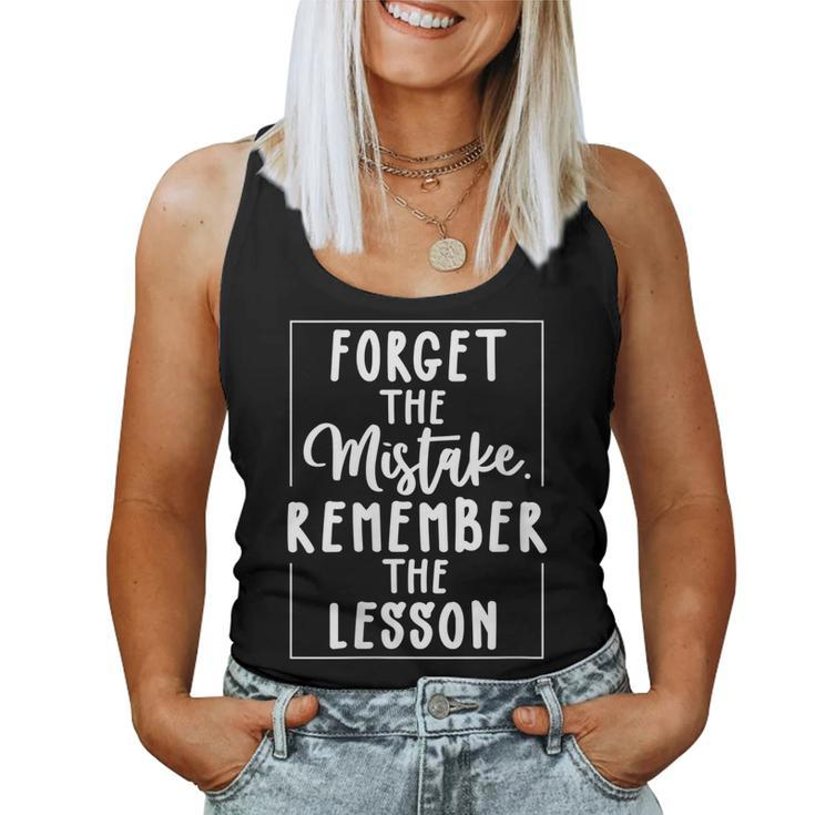 Forget The Mistake Remember The Lesson Graphic Women Tank Top