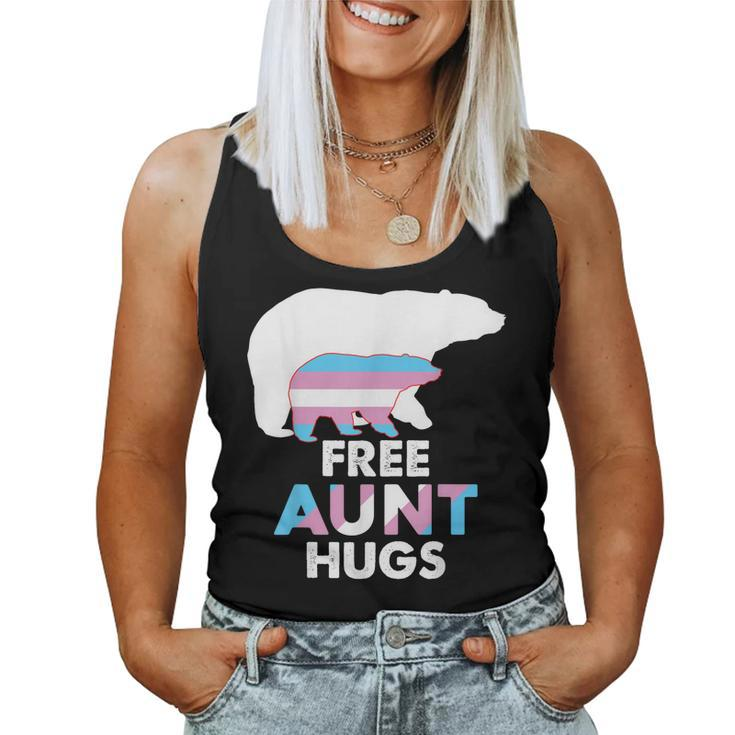 Free Aunt Hugs Transgender Rainbow Bear Lgbt Pride Gay Les Women Tank Top
