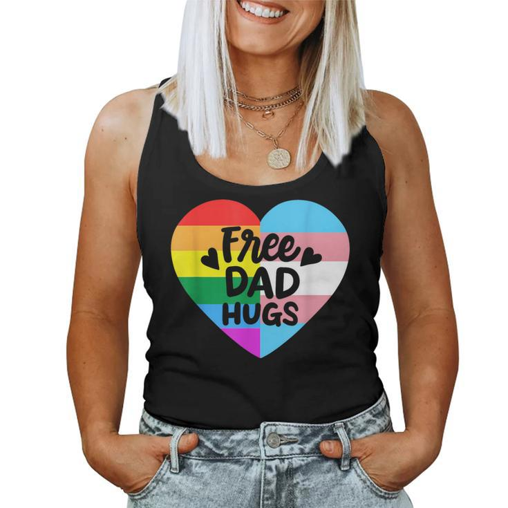 Free Dad Hugs Gay Pride Lgbt Transgender Rainbow Flag Women Tank Top