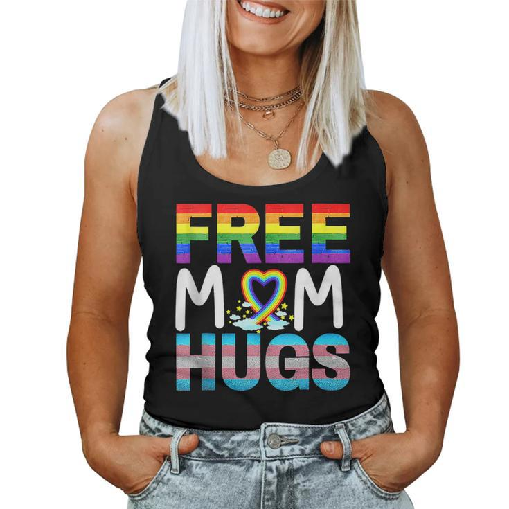 Free Mom Hugs Gay Pride Transgender Rainbow Flag Women Tank Top