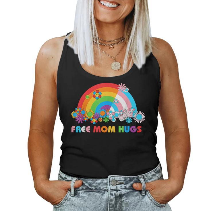 Free Mom Hugs Lgbt Pride Gay Lesbian Transgender Rainbow Women Tank Top
