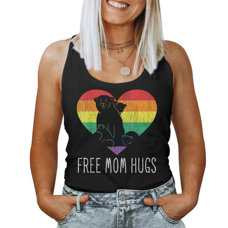 Free Mom Hugs Mama Bear Proud Mother Parent Pride Lgbt Mom Women Tank Top