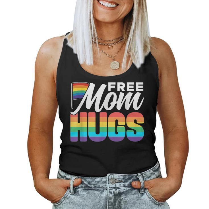 Free Mom Hugs Pride Rainbow Gay Lgbtq Proud Mother Mommy Women Tank Top