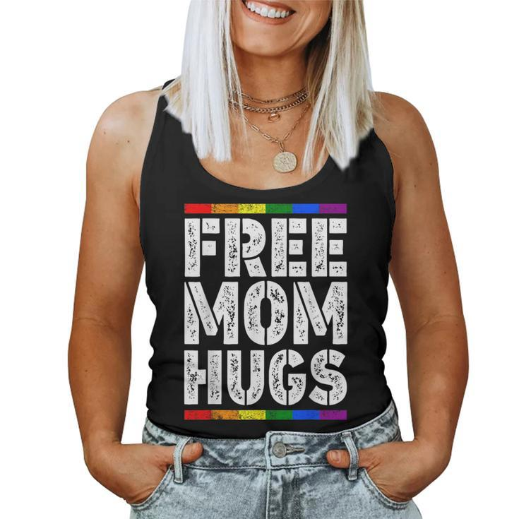 Women Free Mom Hugs Rainbow Proud Mom Lgbt Pride Month Women Tank Top