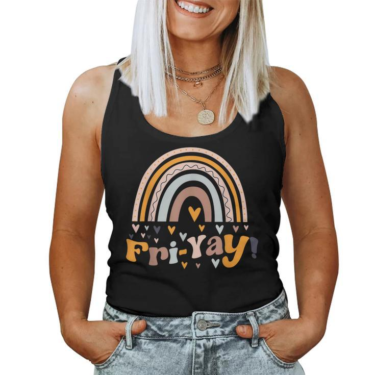 Fri Yay Friday Lovers Fri-Yay Teacher Weekend Tie Dye Women Tank Top
