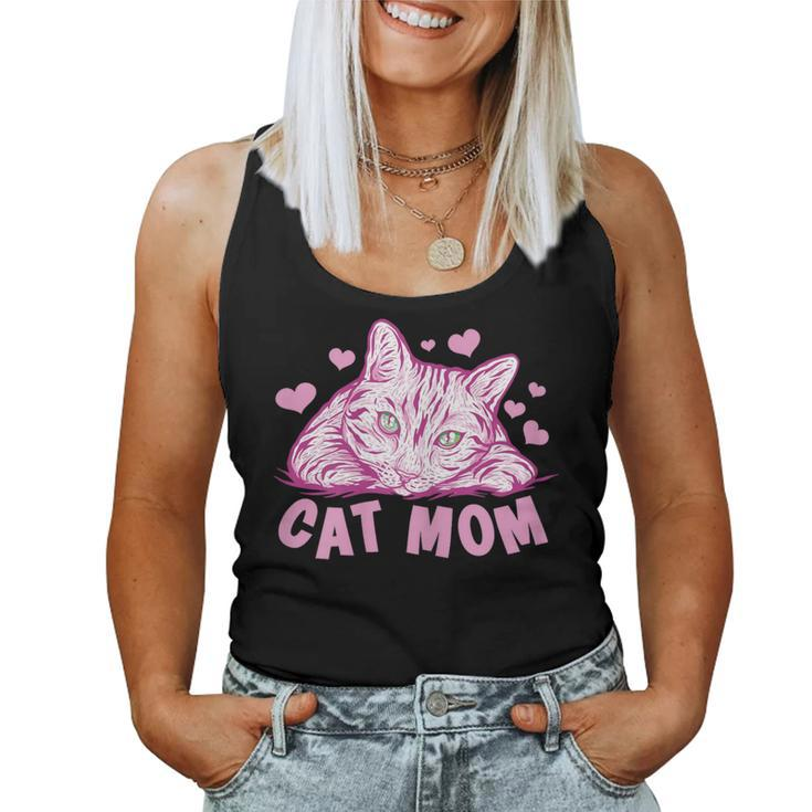 Cat Mom Cat Lovers Women Tank Top