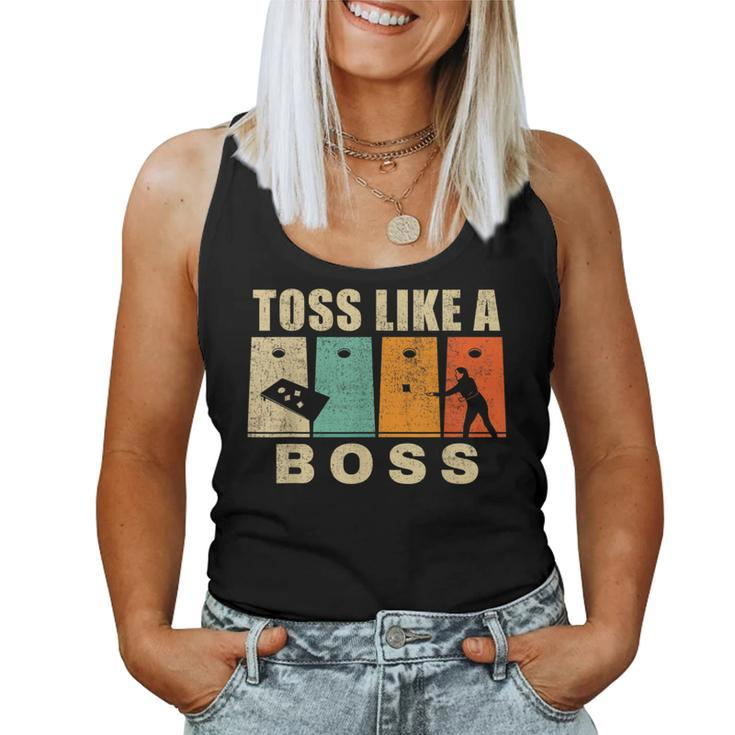 Cornhole For Toss Like A Boss Dad Women Tank Top