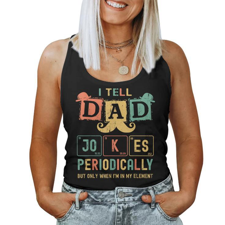 Funny Dad Jokes 2023 Men Women Kids Husband Fathers Day  Women Tank Top Basic Casual Daily Weekend Graphic