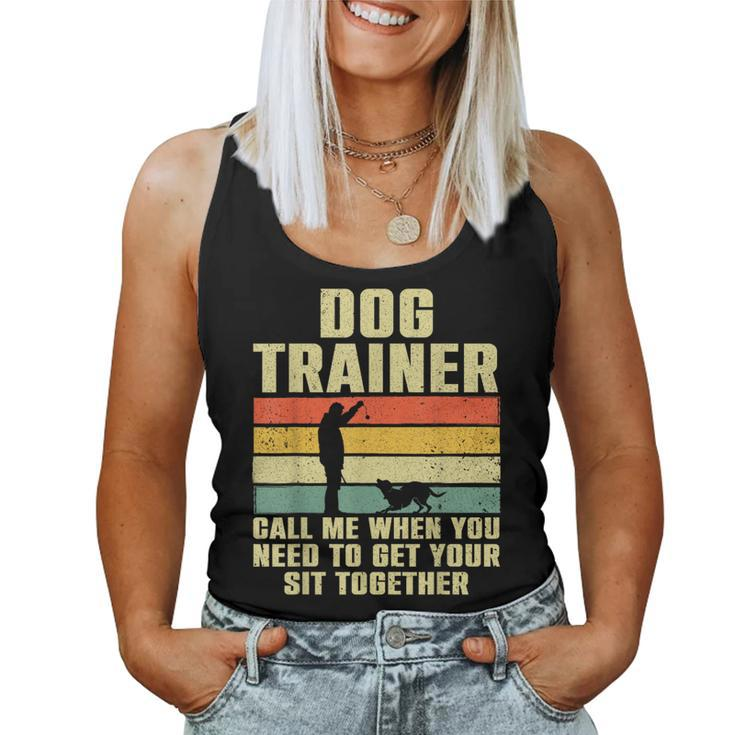 Funny Dog Training Design For Men Women Dog Trainer Training  Women Tank Top Weekend Graphic