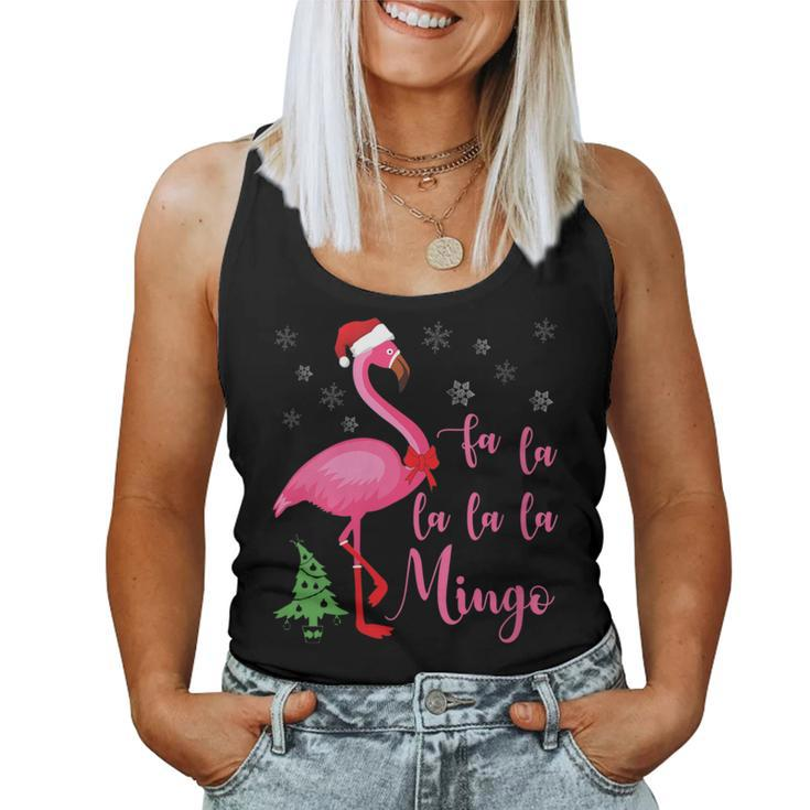 Flamingo Christmas Holiday Tropical Beach Party Women Tank Top