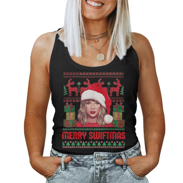 Merry Swiftmas Era Christmas Ugly Sweater Xmas Women Tank Top