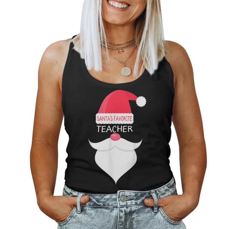 Teacher Christmas Santa's Favorite Women Tank Top