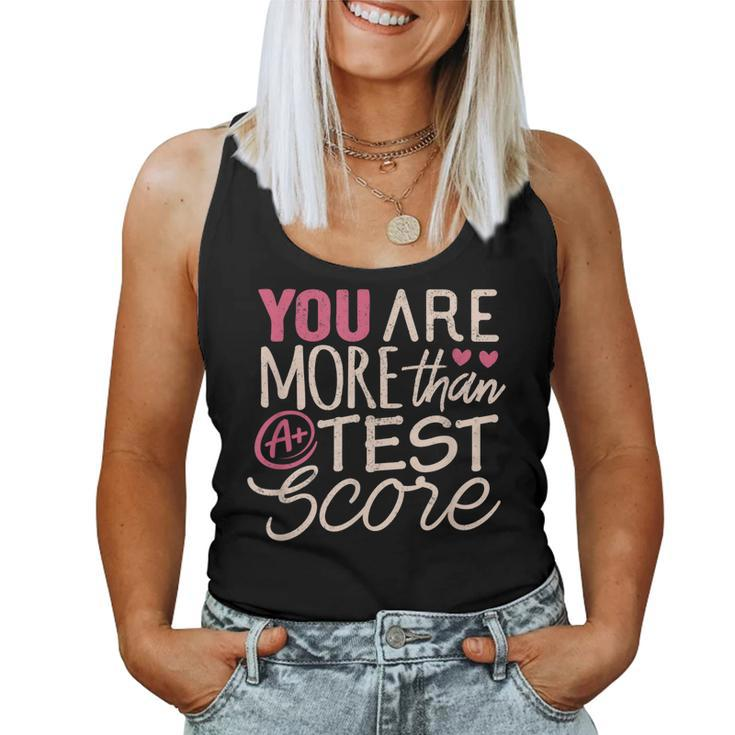 Funny Teacher Love  You Are More Than A Test Score  Women Tank Top Basic Casual Daily Weekend Graphic