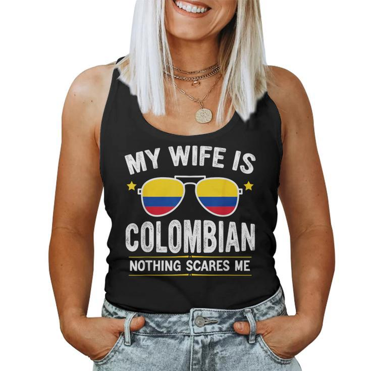 My Wife Is Colombian Proud Husband Colombia Heritage Women Tank Top