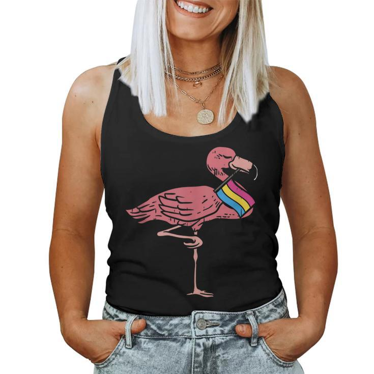 Gay Lgbt Flamingo Cute Pansexual Flag Color Bird Lover Women Tank Top