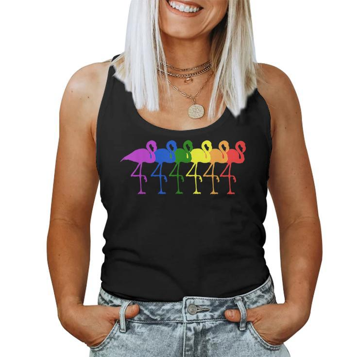 Gay Pride Flamingo Rainbow Lgbtq Women Tank Top