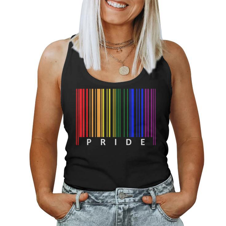 Gay Pride Funny Barcode Lgbtq Lesbian Transgender Rainbow  Women Tank Top Basic Casual Daily Weekend Graphic