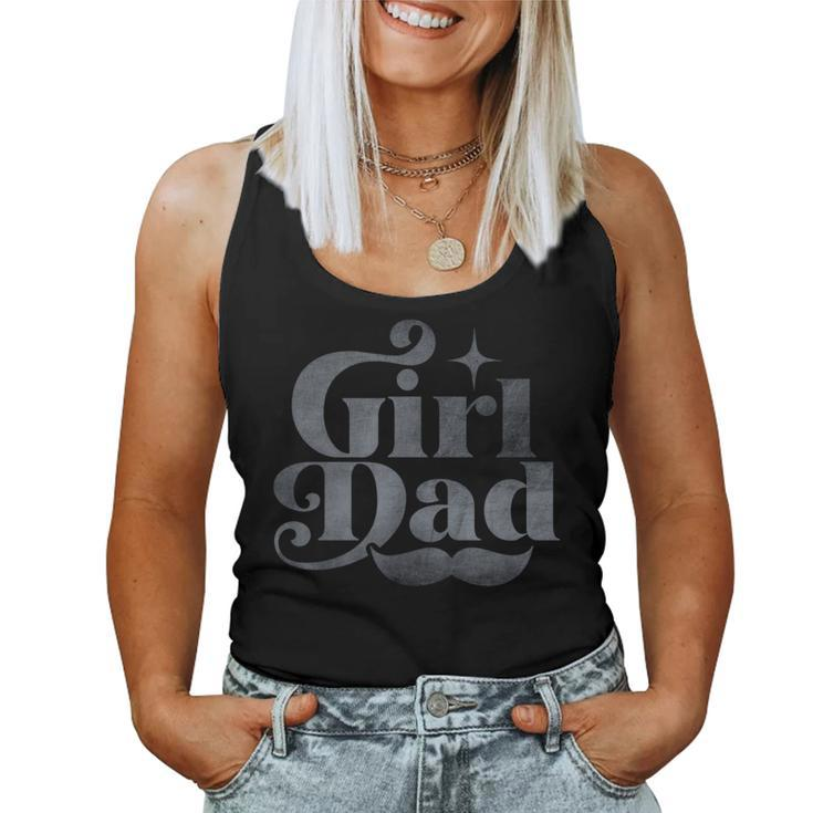 Girl Dad Men Proud Father Daughter Of Girls Fathers Day  Women Tank Top Basic Casual Daily Weekend Graphic