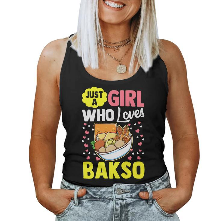 A Girl Who Loves Bakso Foodie Lover Women Girls Graphic Women Tank Top