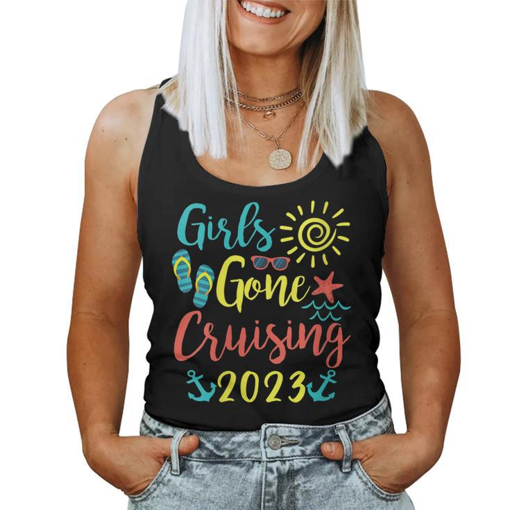 Girls Gone Cruising 2023 Matching Cruise Vacation Trip Funny  Women Tank Top Basic Casual Daily Weekend Graphic
