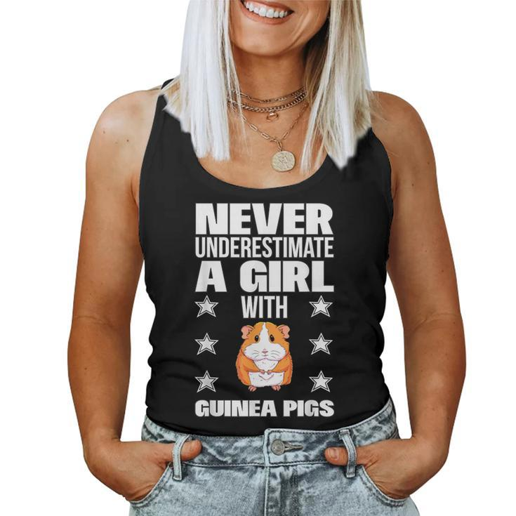 Girls Never Underestimate A Girl With Guinea Pigs Women Tank Top