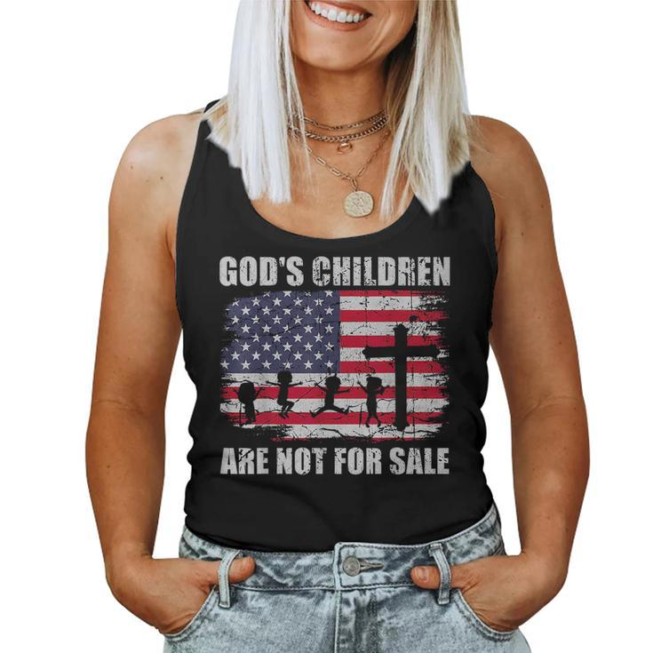 Gods Children Are Not For Sale Christ Christian Vintage  Women Tank Top Weekend Graphic