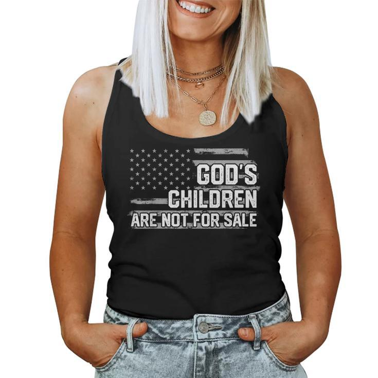Gods Children Are Not For Sale Funny Quote Gods Children  Women Tank Top