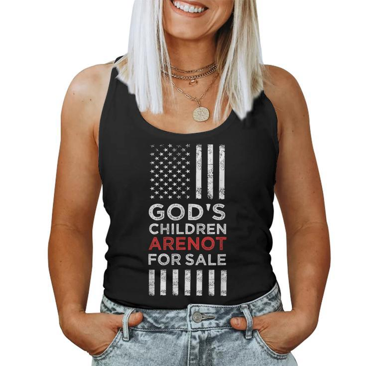 Gods Children Are Not For Sale American Flag Gods Children Women Tank Top