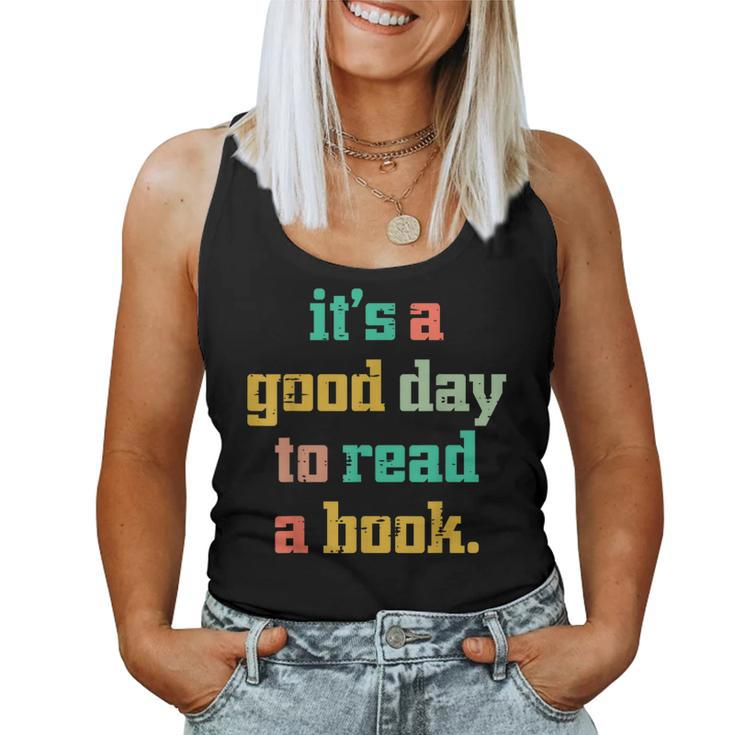 Good Day To Read Book Cute Librarian Bookworm Men Women Kids Women Tank Top