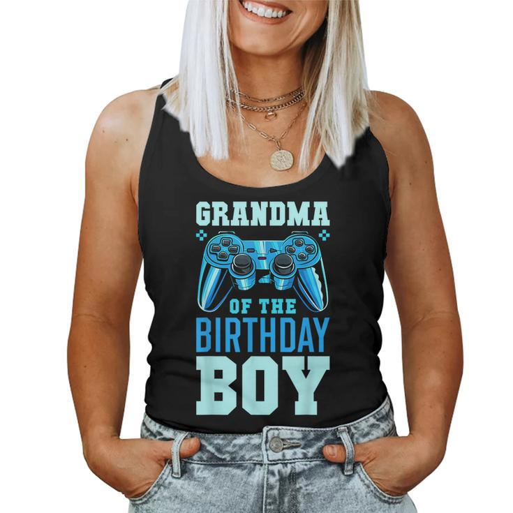 Grandma Of The Birthday Boy Matching Video Gamer Birthday  Women Tank Top Weekend Graphic