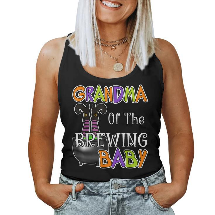 Grandma Of Brewing Baby Halloween Theme Baby Shower Spooky Women Tank Top